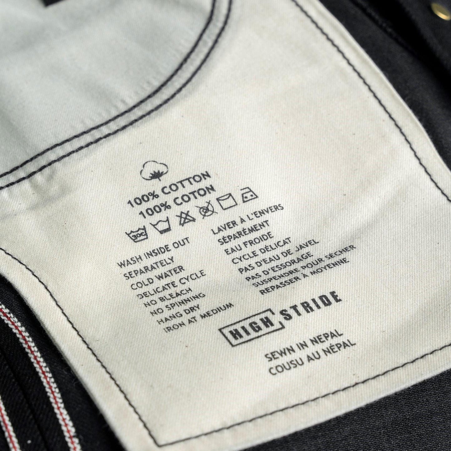 Classic Tapered Double Black Raw Japanese Selvedge Denim Jeans